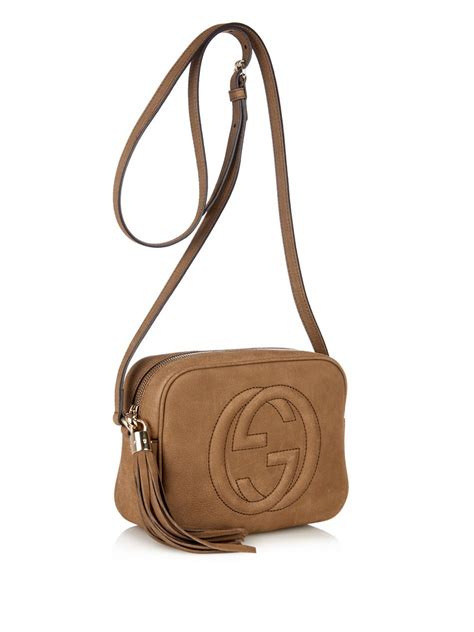 gucci leather brown bag|Gucci brown leather crossbody bag.